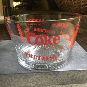 Vintage Glass Coca-Cola Snack Bowl
